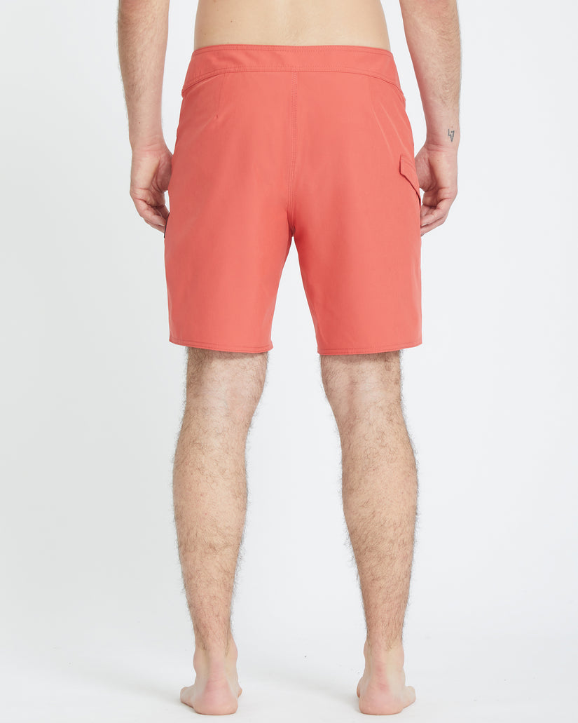 Boardshort Lido Solid Mod 18" - CRANBERRY