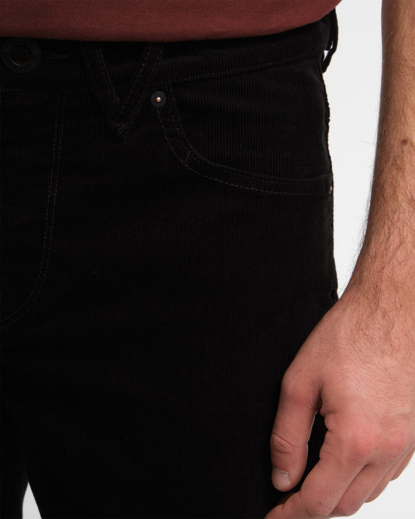 Pantalon Solver En Velours Côtelé 5 Poches - Black