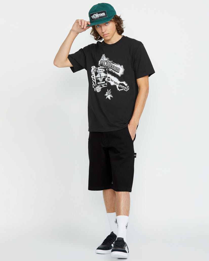 Short Denim Sawhorse - BLACK