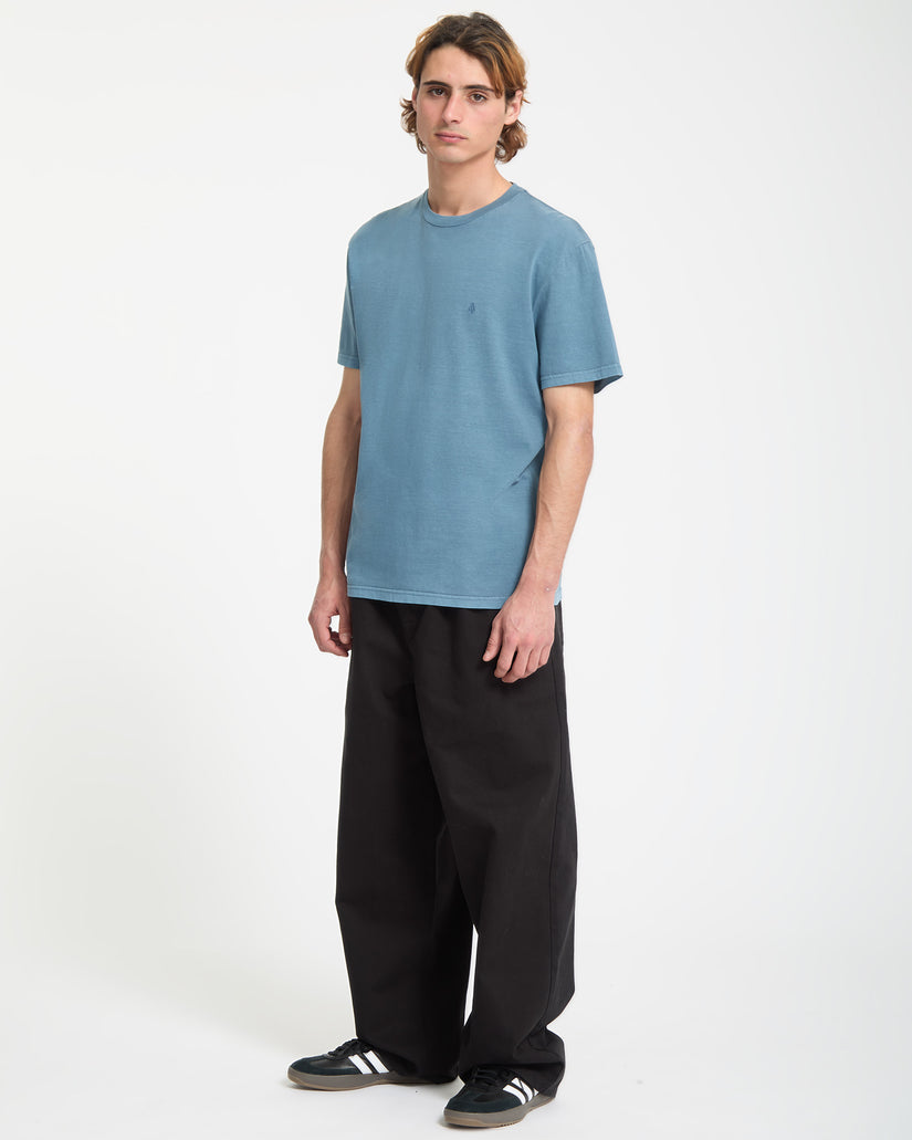 T-shirt Solid Stone - Blue Wash