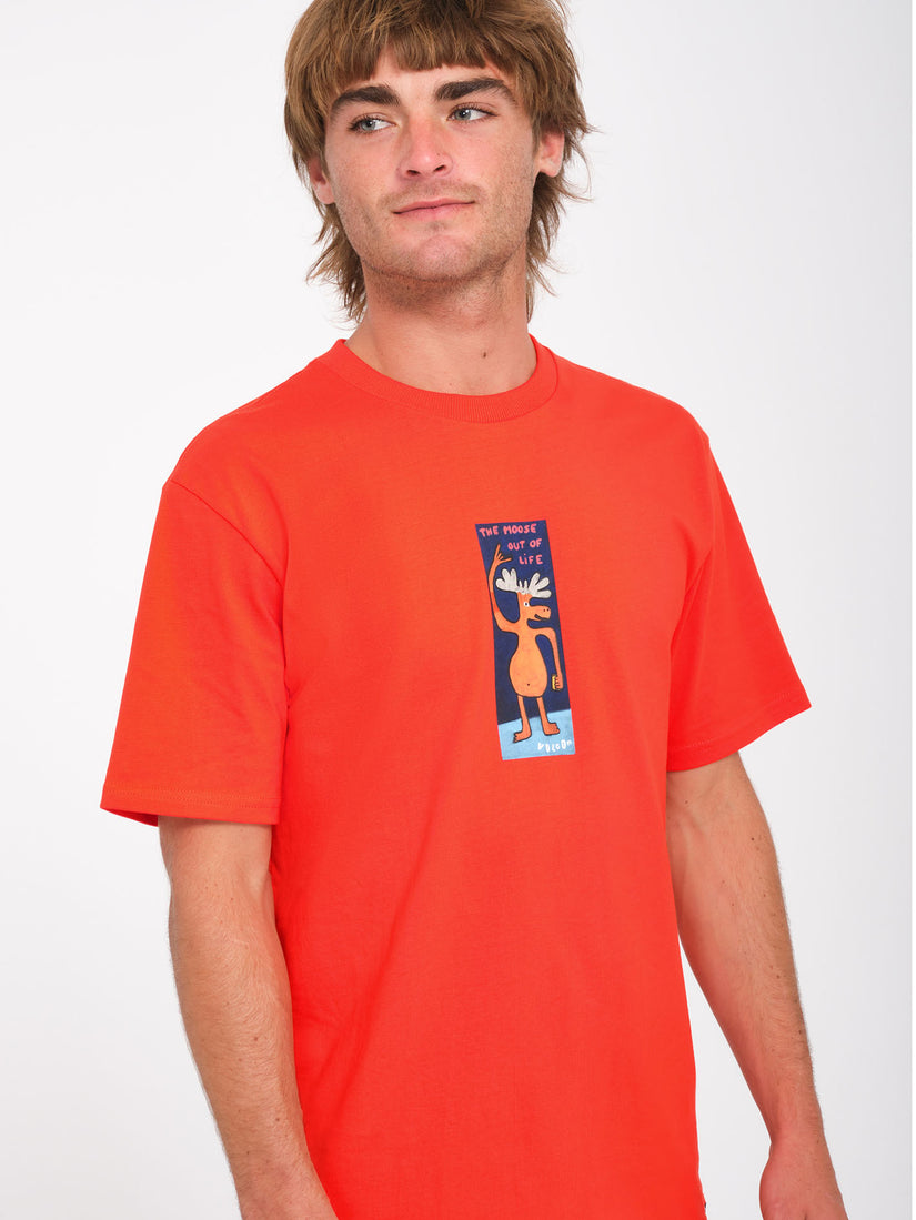 T-shirt Olivmoose - BRIGHT RED