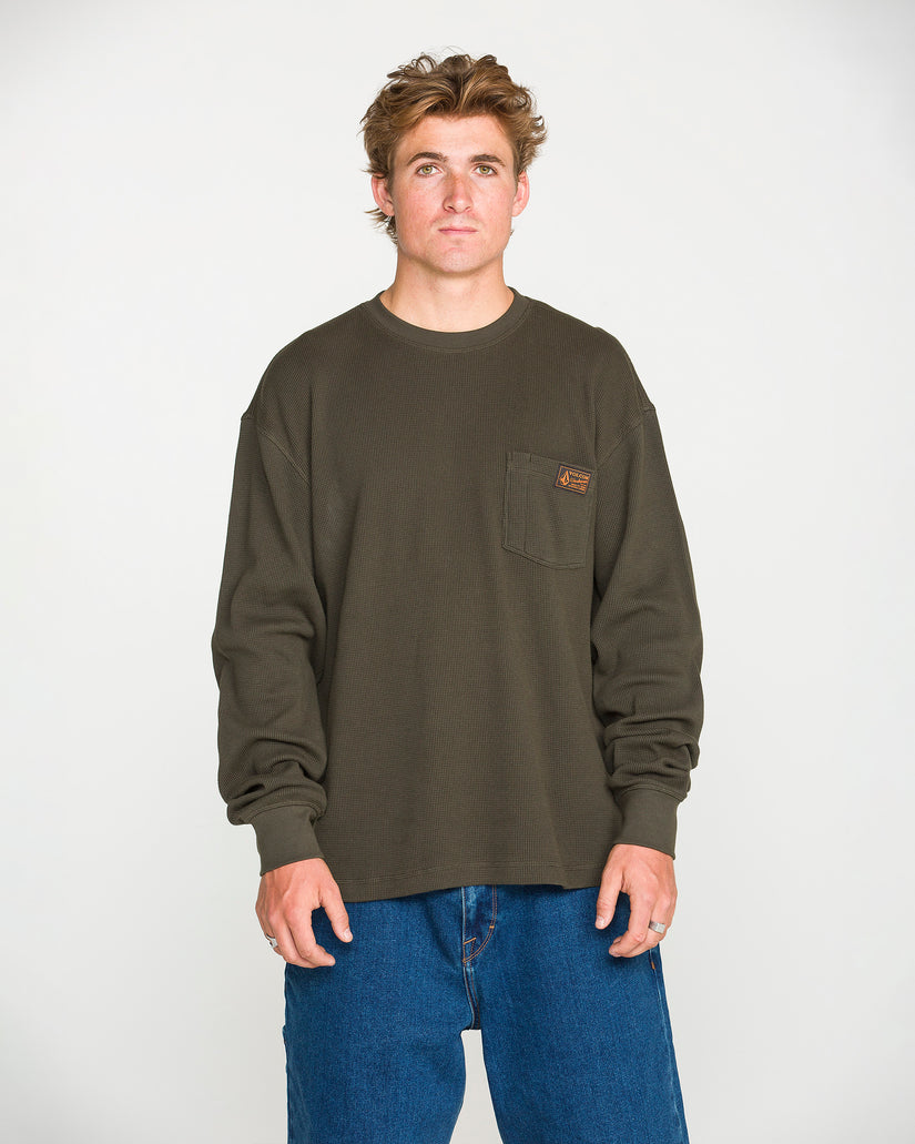 T-Shirt Overtime Thermal - Rinsed Black