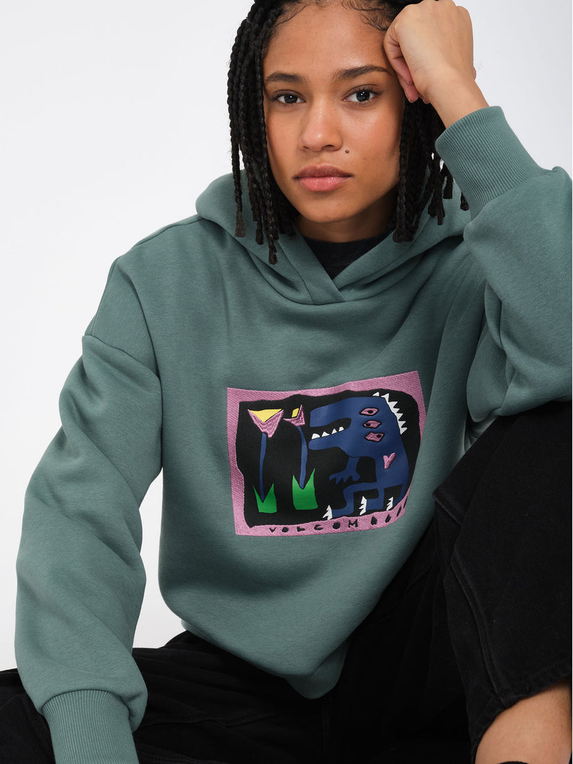 Sweat à capuche Longo - SEA GREEN