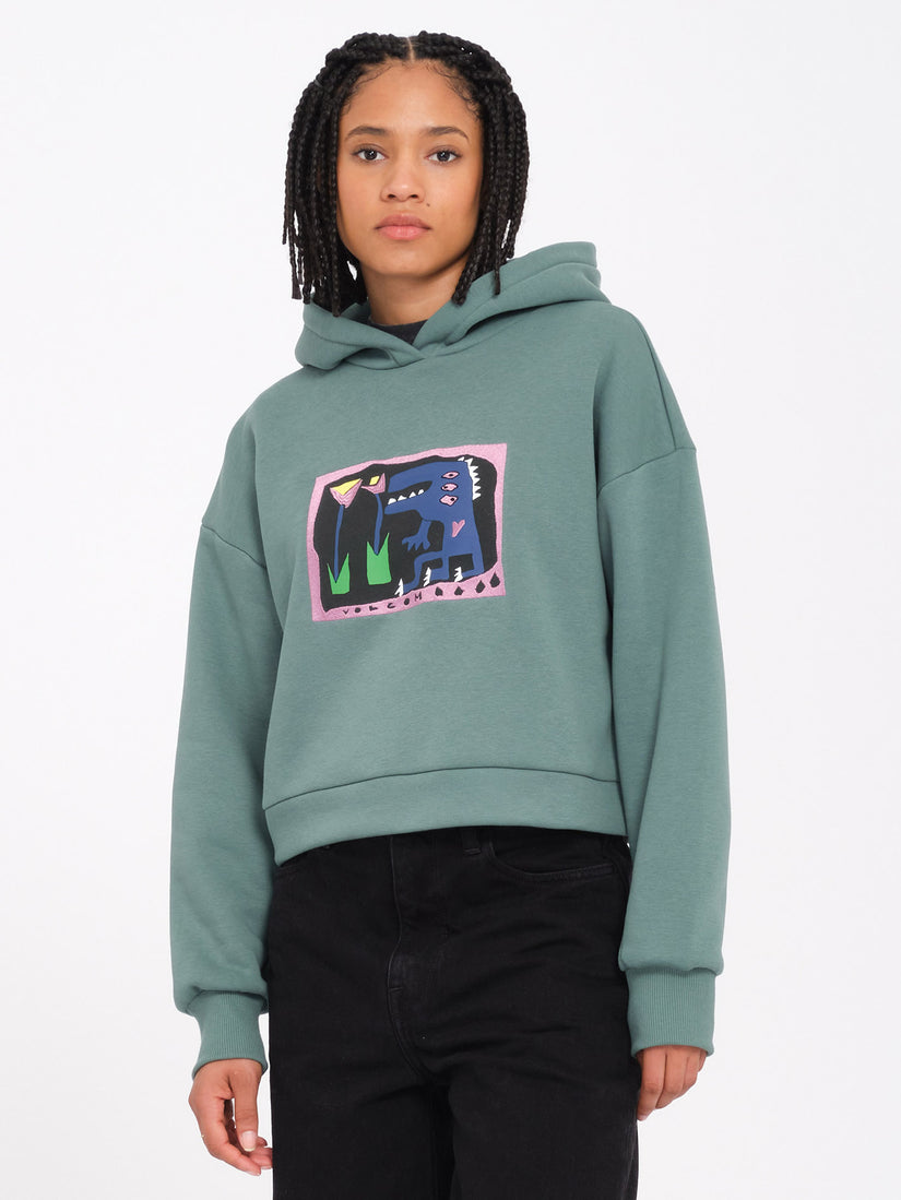 Sweat à capuche Longo - SEA GREEN