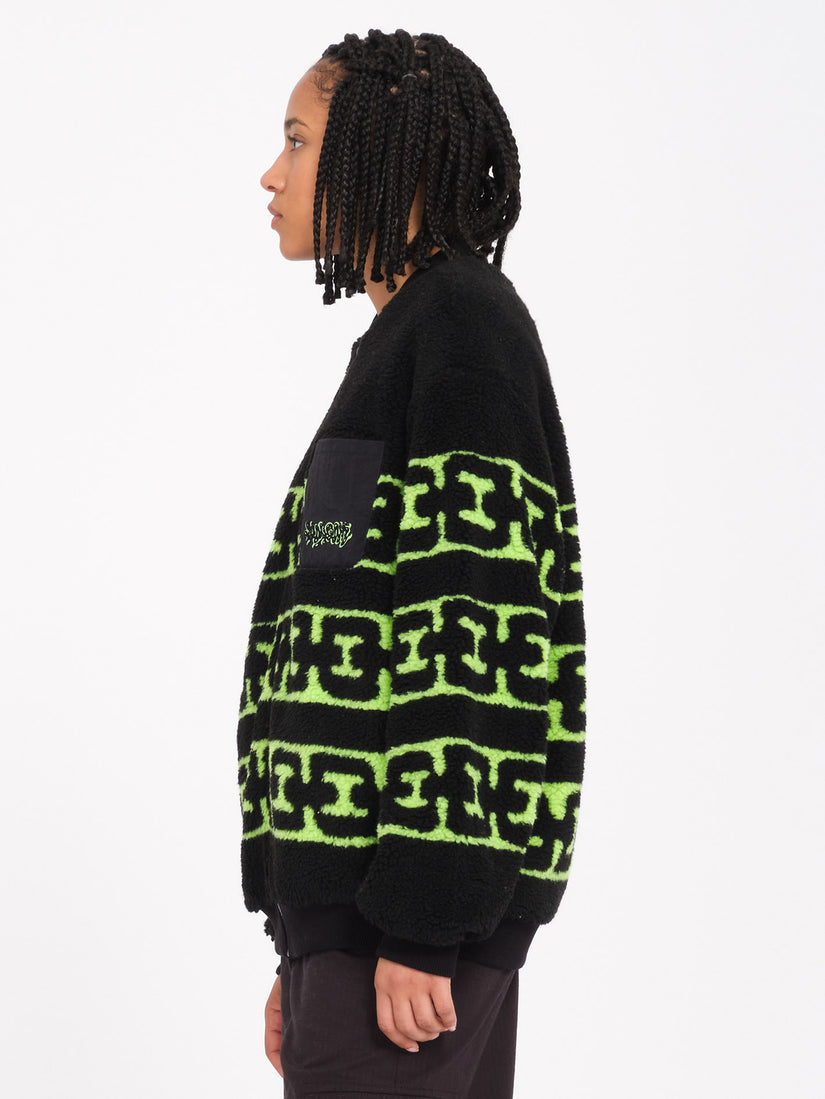 Sweat sherpa zippé Zephyr - BLACK