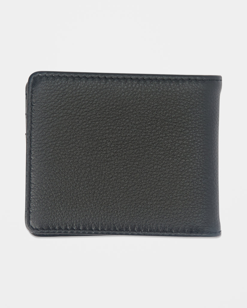 Porte Monnaie En Cuir Single Stone - Black