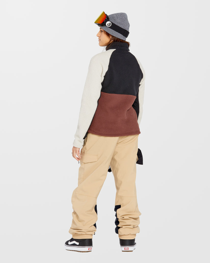 Sweat sherpa col zippé - Mahogany