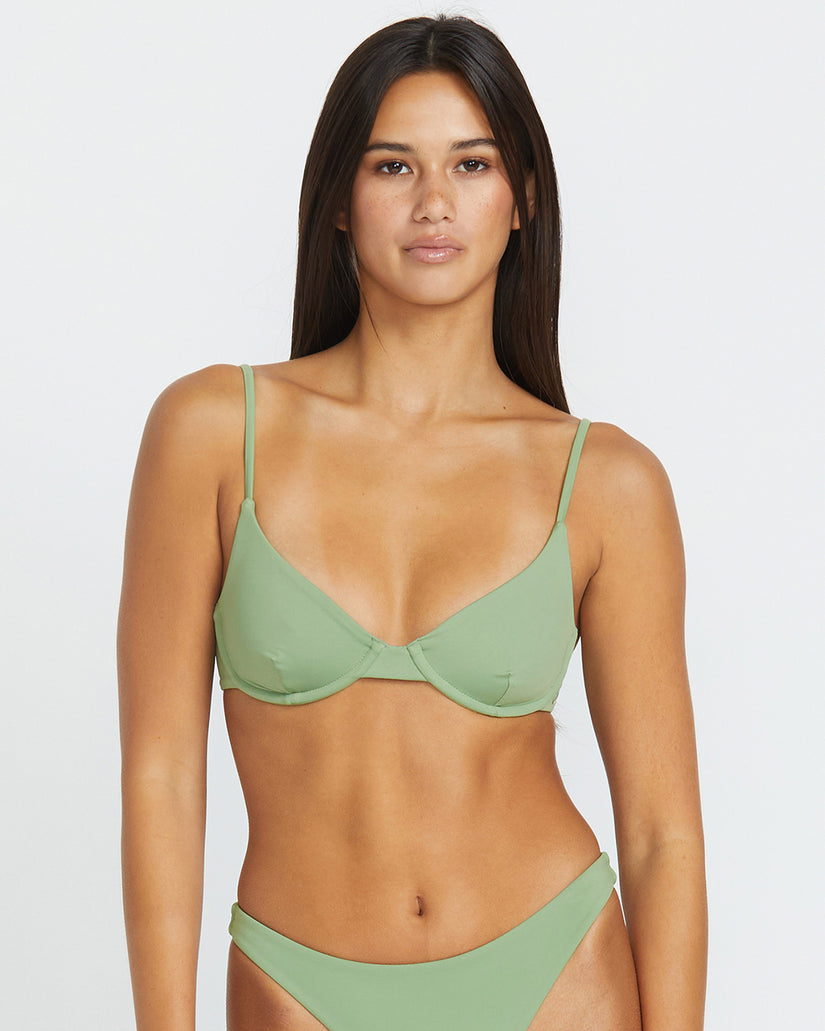 Haut de Bikini Simply Seamless Demi Uwire - GRASS GREEN